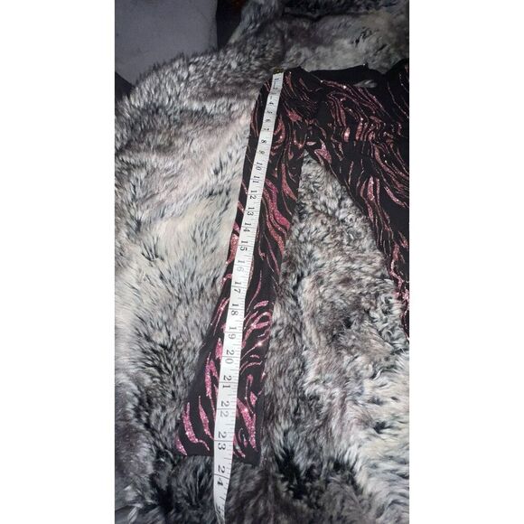 Cache Purple Black Swirl Beaded Long Sleeve Evening Cocktail Dress Sz S - Picture 13 of 15